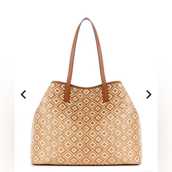✨✨NWT Guess Vikky Straw Tote Set✨✨ - Picture 11 of 13